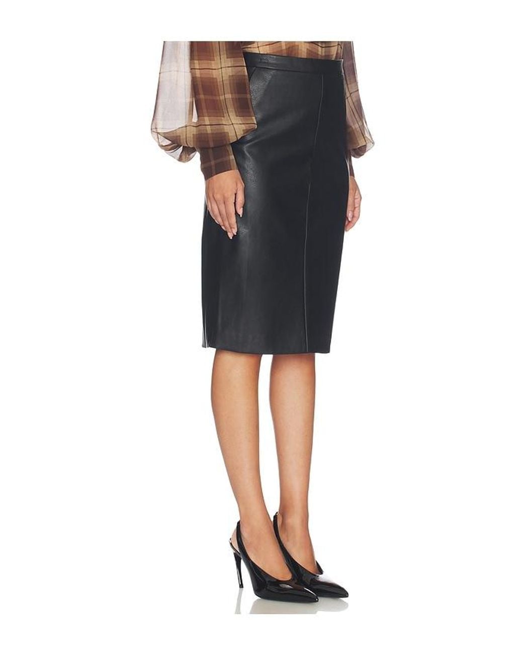 Bardot Black Lisbon Faux Leather Skirt