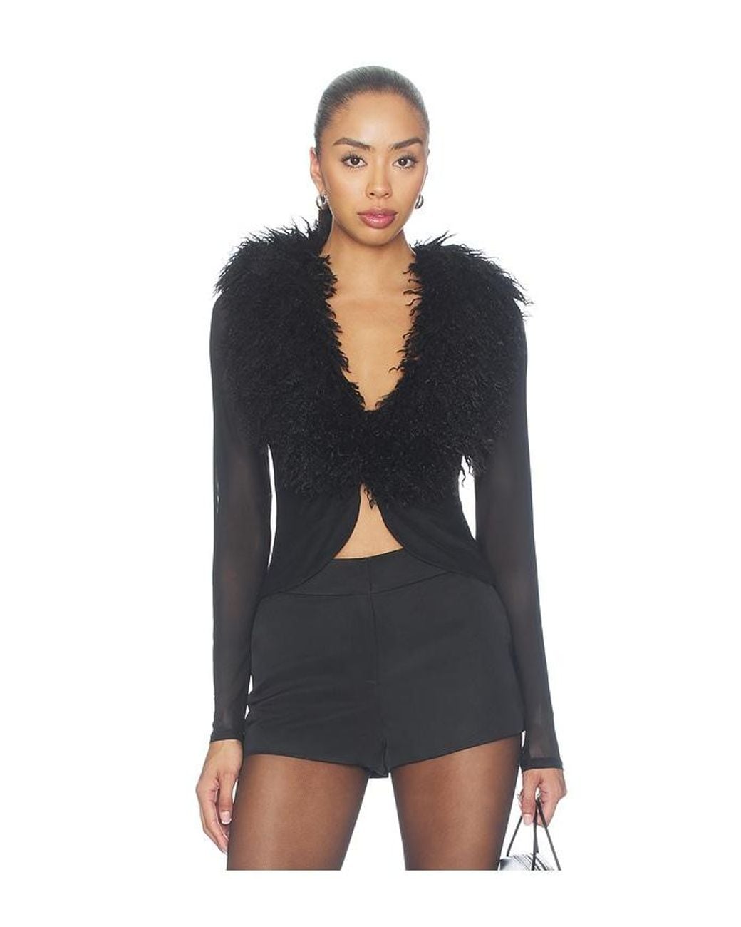 AFRM Black Nymia Top