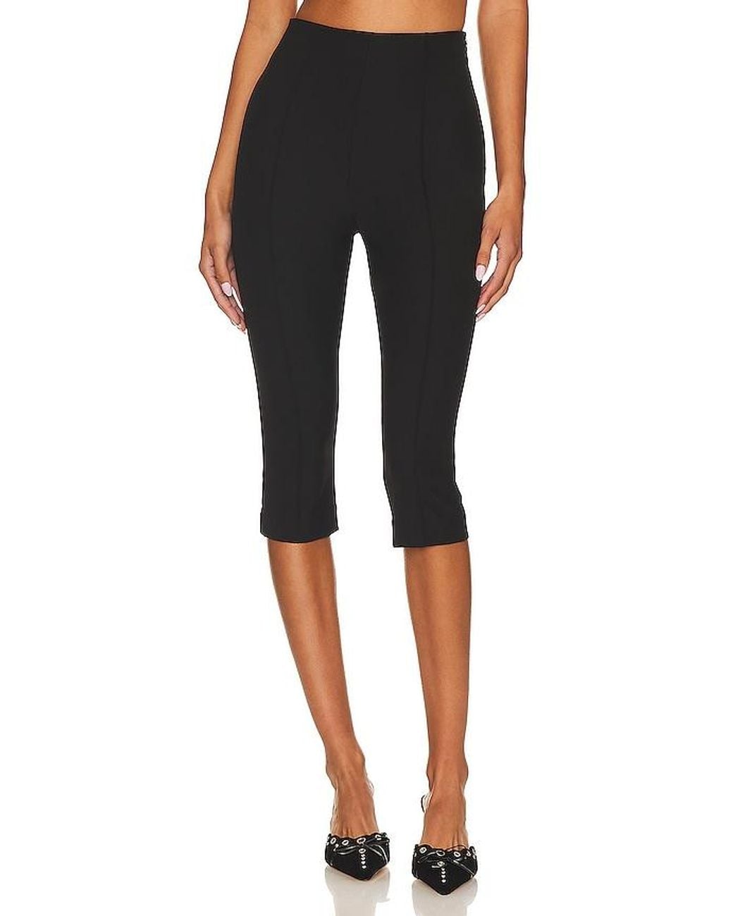 Lovers + Friends Black Cindy Cropped Capri Pant