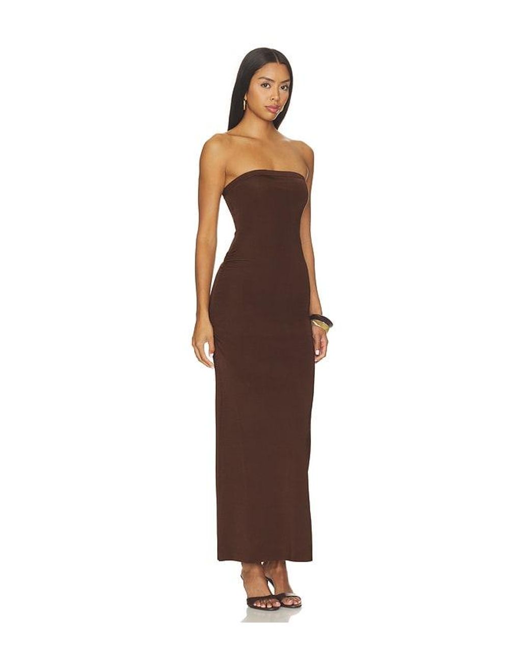 Lovers + Friends Brown Elyzabeth Strapless Dress