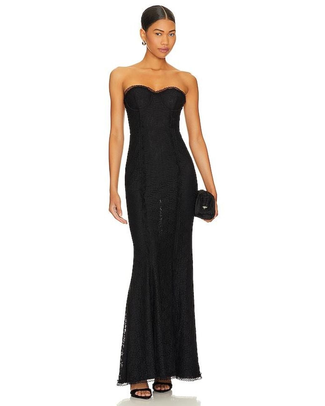 MAJORELLE Black Mari Elena Gown