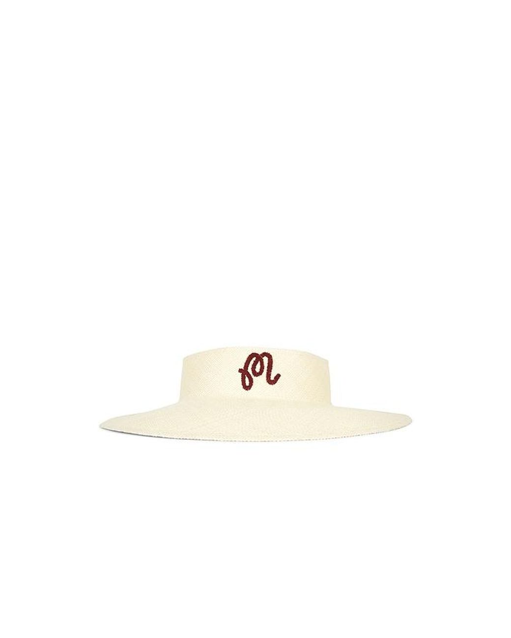 Malbon White Hortensia Visor Hat