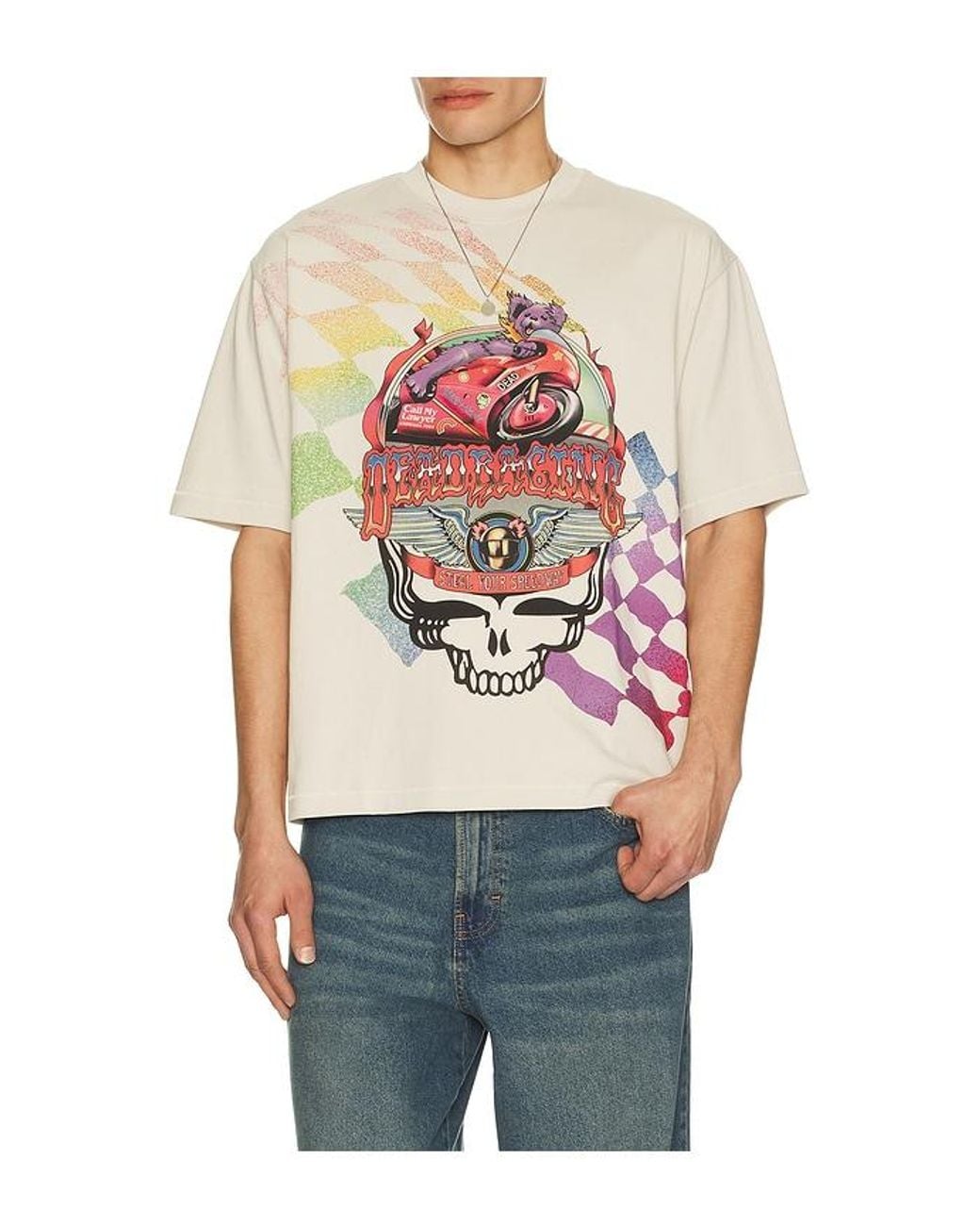 Market Natural X Grateful Dead Stealie Moto Bear T-Shirt for men