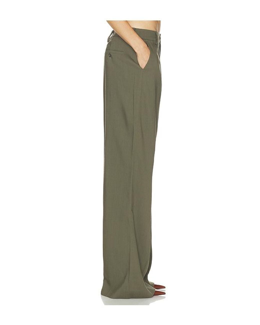 Helsa Green Wool Blend Trouser
