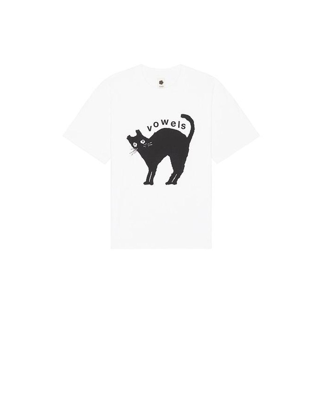 vowels White Kitty Tee for men