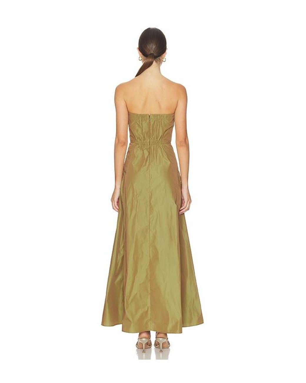 L'Agence White Nessa Strapless Maxi