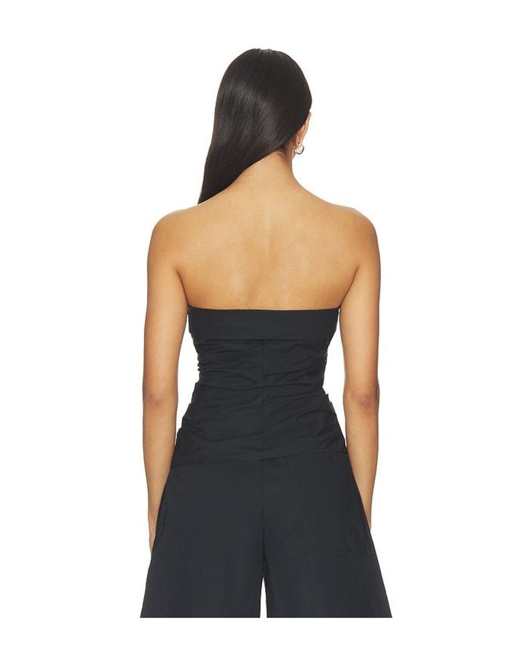 Proenza Schouler Black Maisy Strapless Top