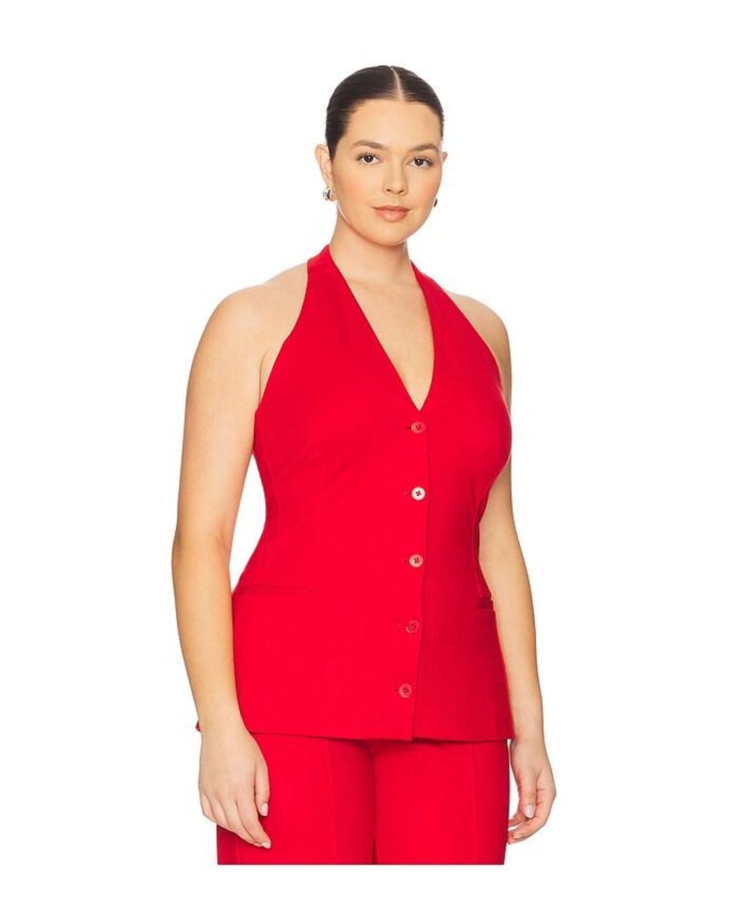 L'academie Red Kain Vest Top