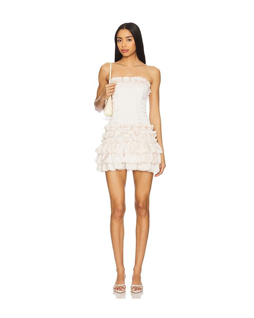 MAJORELLE Dorothy Mini Dress in White | Lyst UK