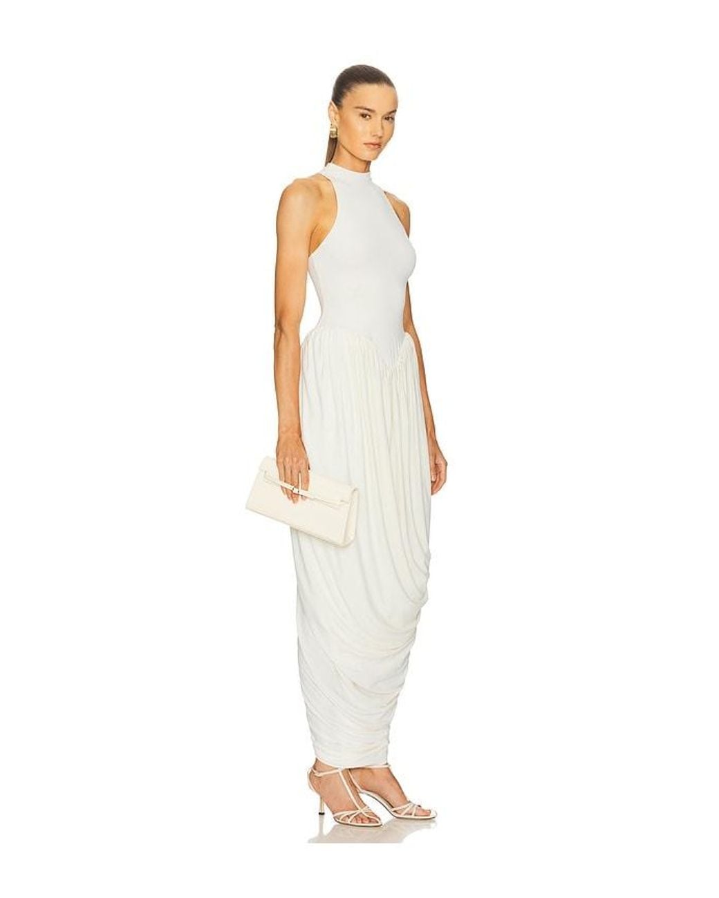 Helsa White The Duchess Jersey Dress