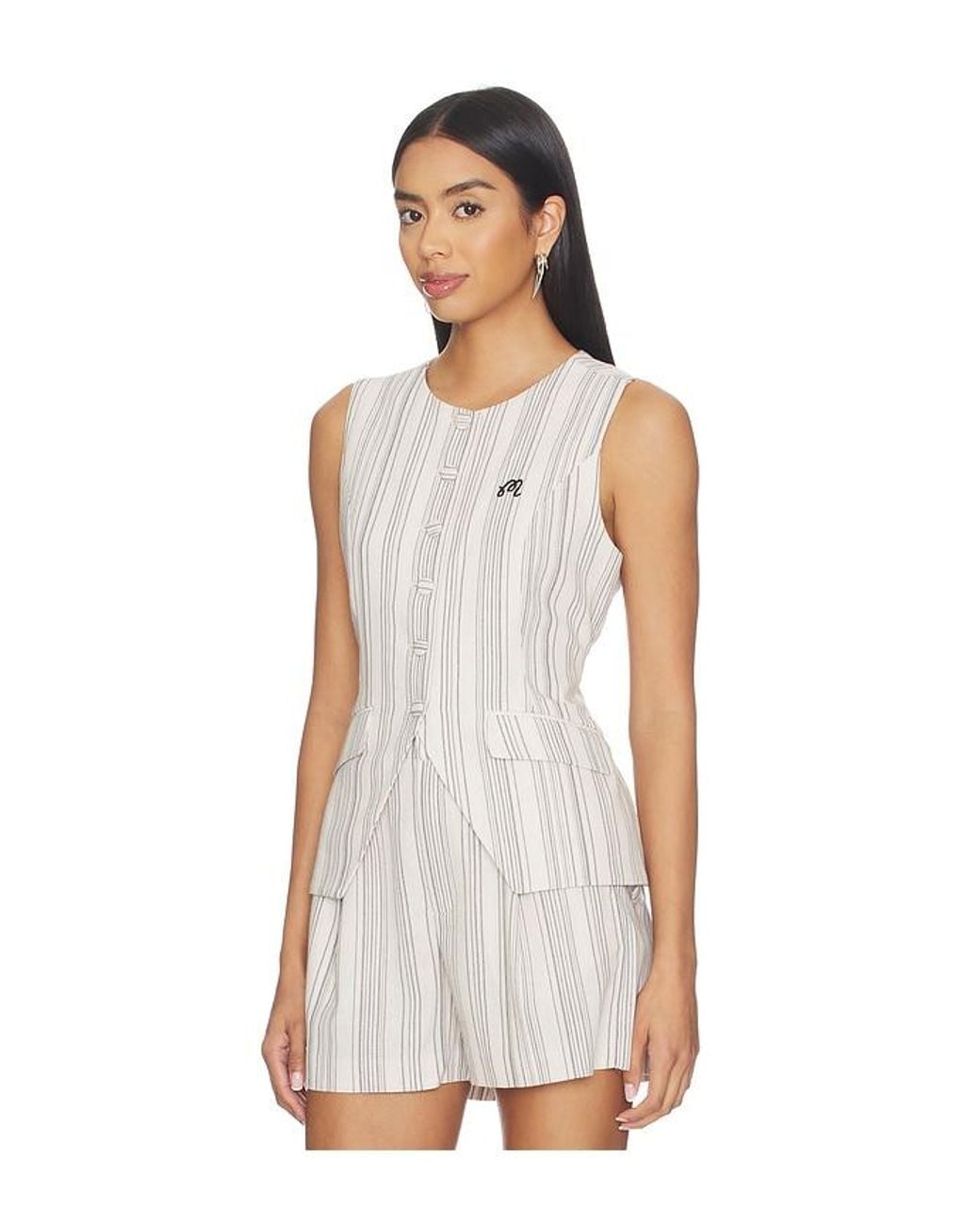 Malbon White Keily Vest Top