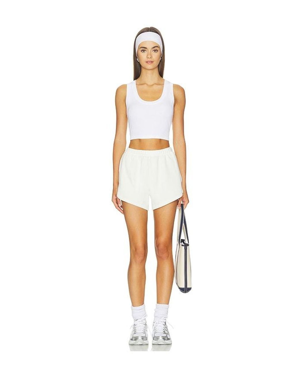 FAVORITE DAUGHTER White The Cutting It Close Crop Tank