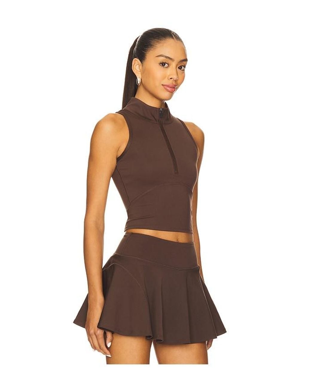 WellBeing + BeingWell Brown Movewell Rowan Tank