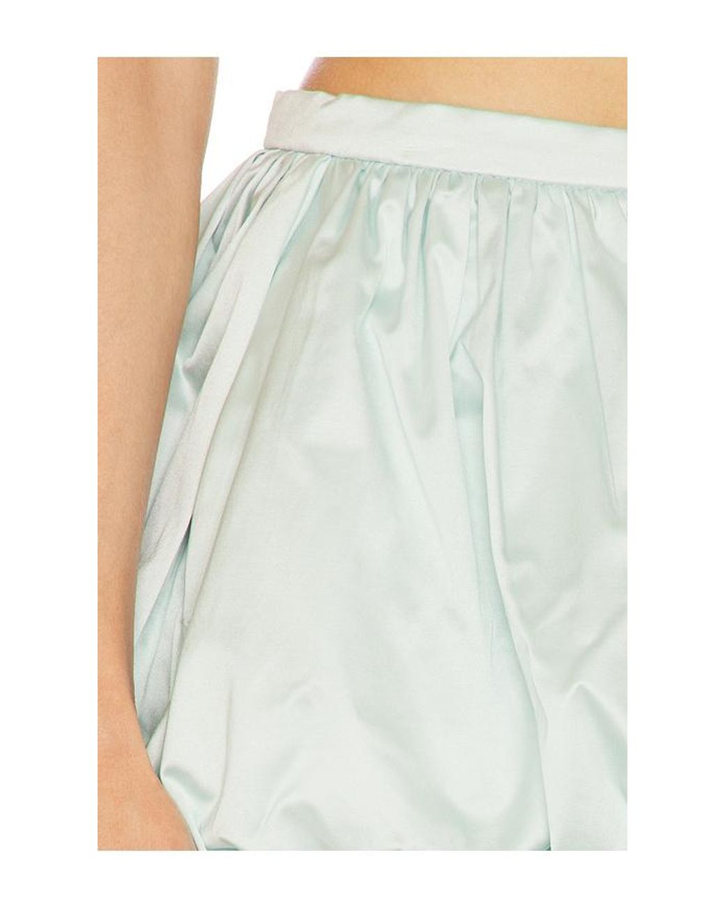 Helsa Blue Sateen Puff Shorts
