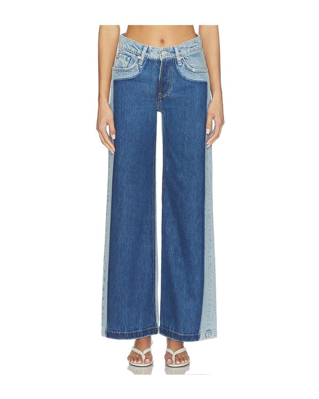 Hudson Jeans Rylee Low Rise Loose With Patch Jeans in Blue | Lyst UK