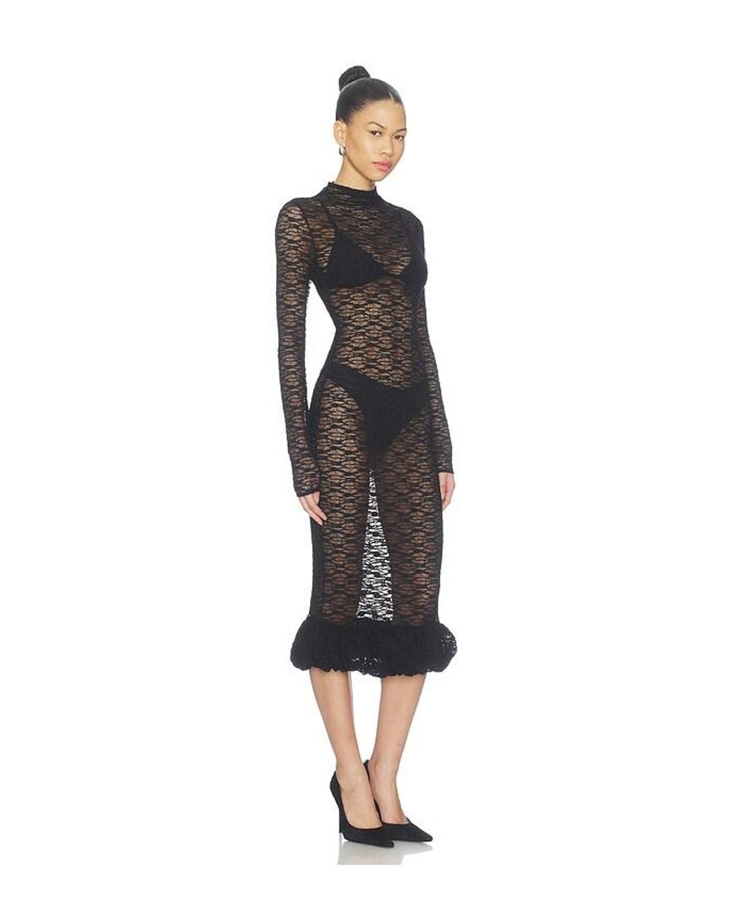 Nbd Black Meghna Midi Dress