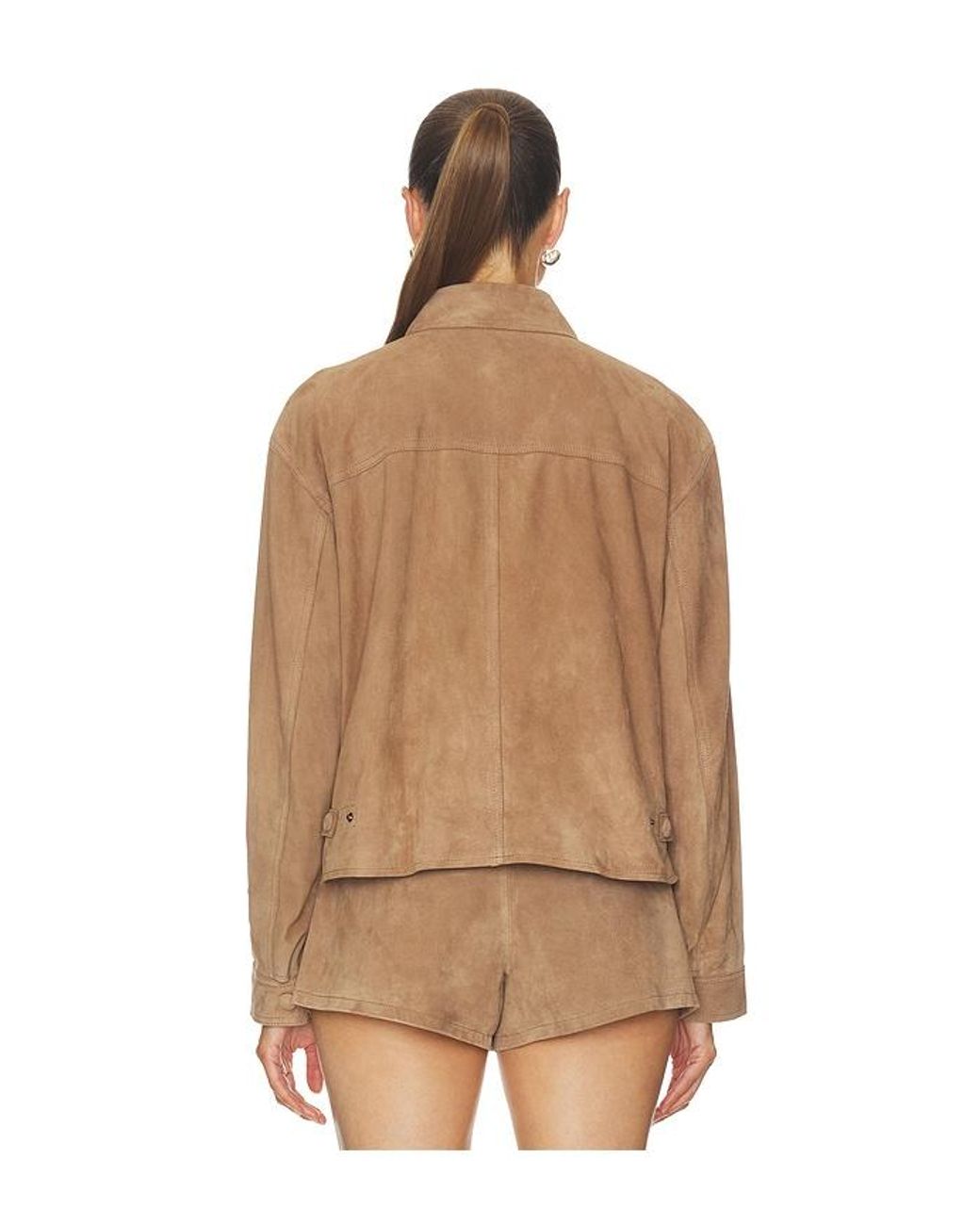 FRAME Blue The Suede Utility Jacket