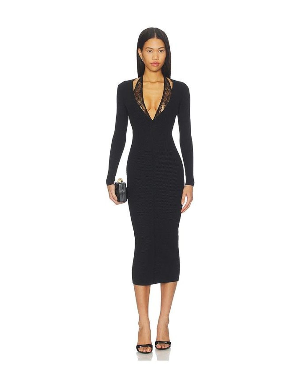 retroféte Black Lorella Knit Dress
