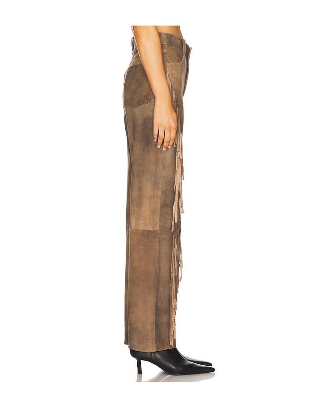 Lamarque Natural X Revolve Wendy Suede Pant