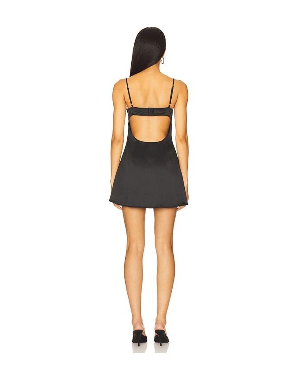 superdown Black Sorena Slip Dress