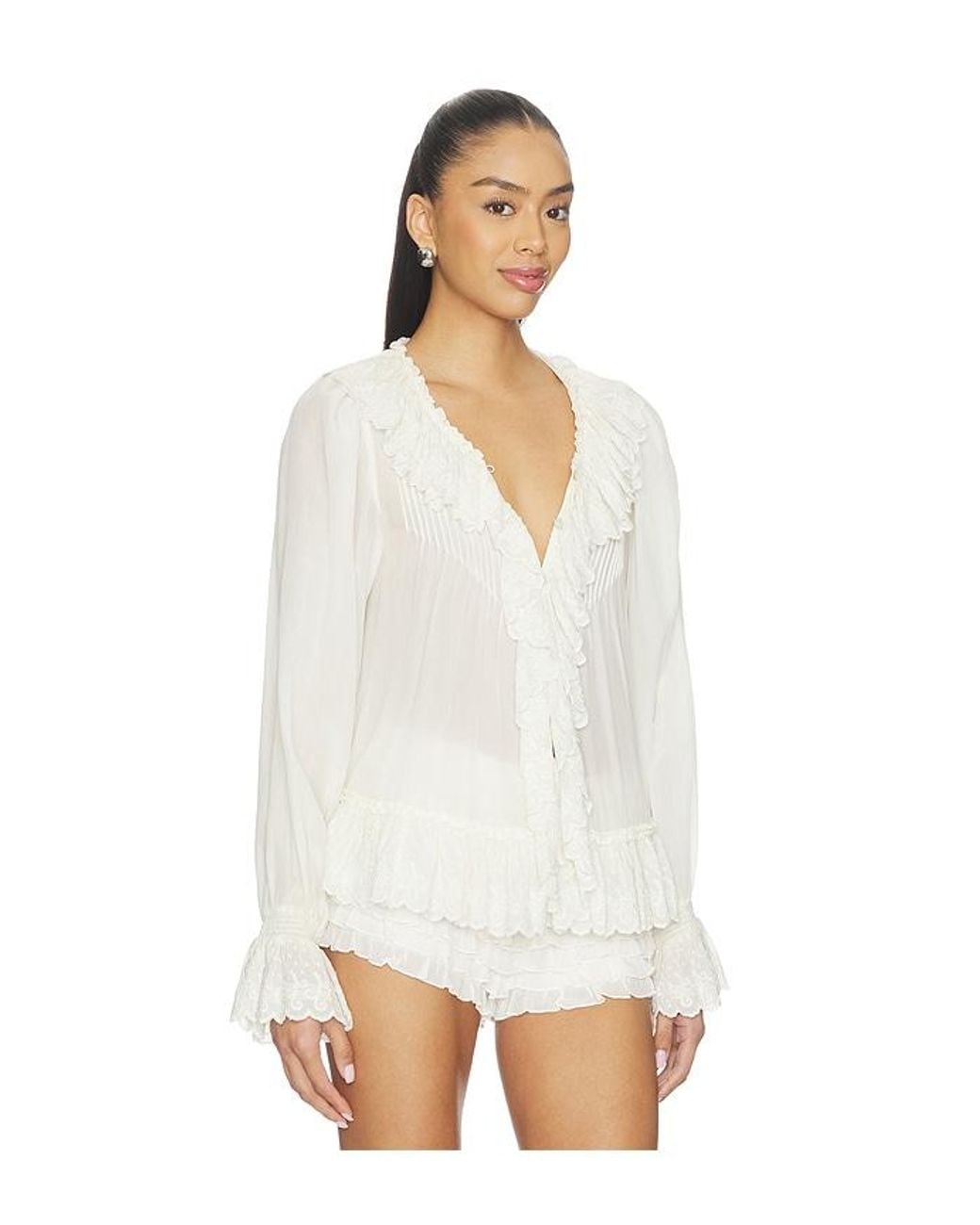 LoveShackFancy White Avee Top