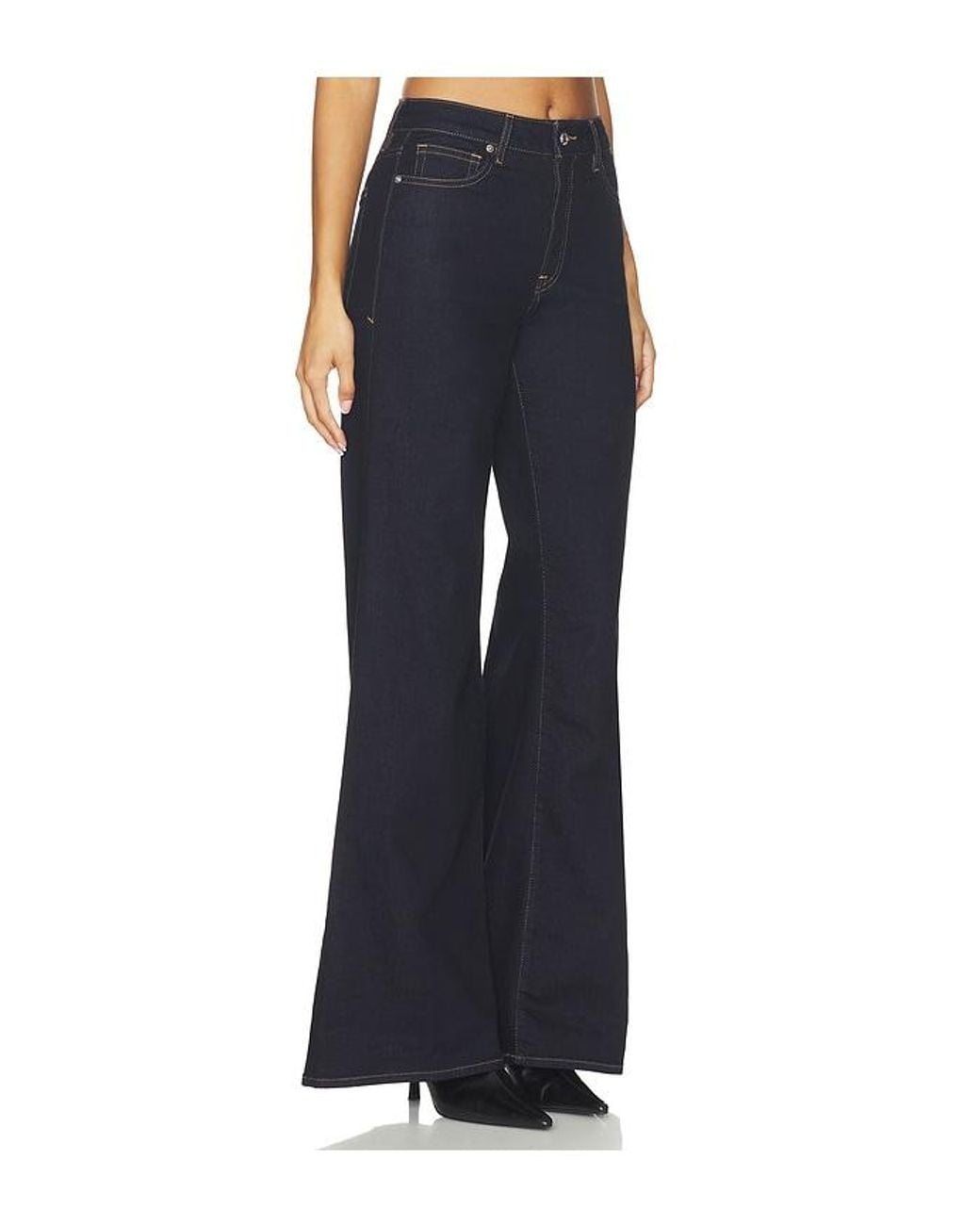 GOOD AMERICAN Red Good Waist Palazzo Jeans