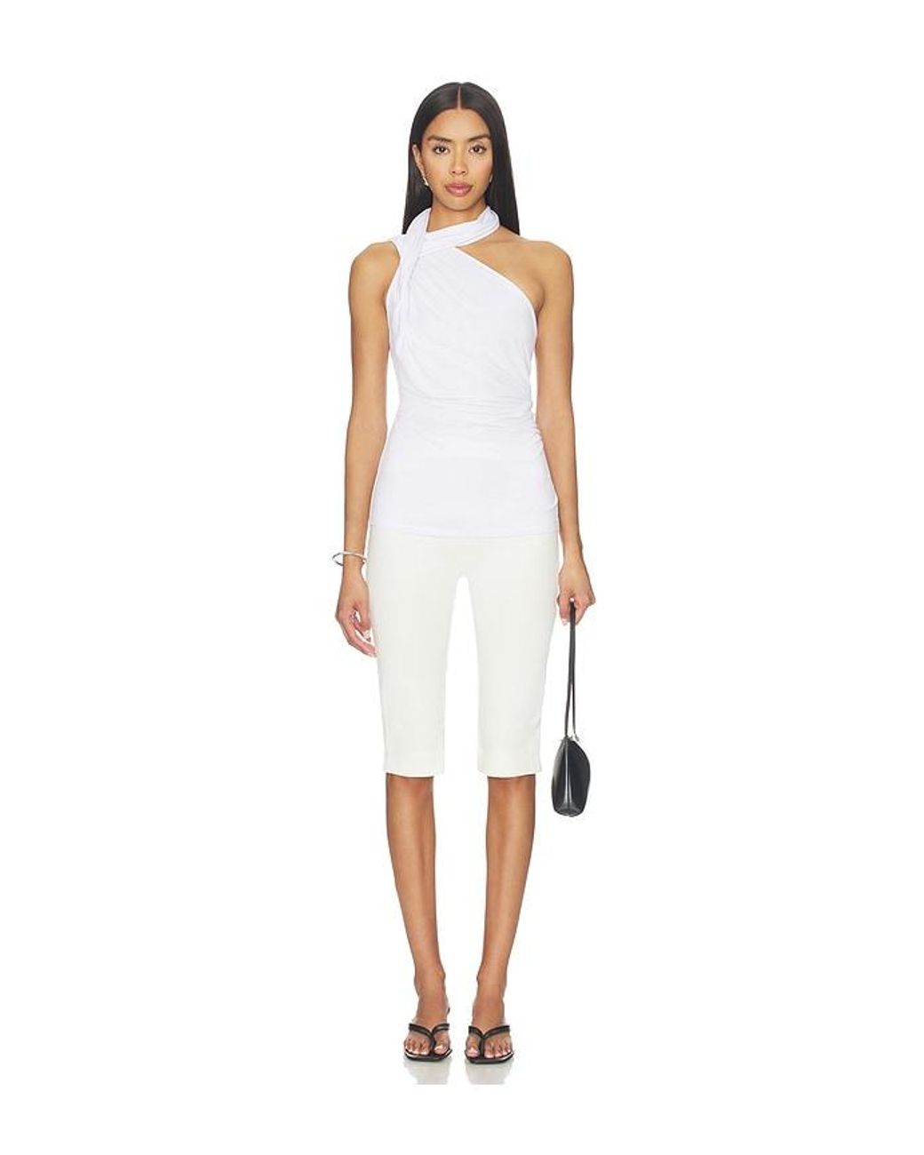 superdown White Mariam Drape Top