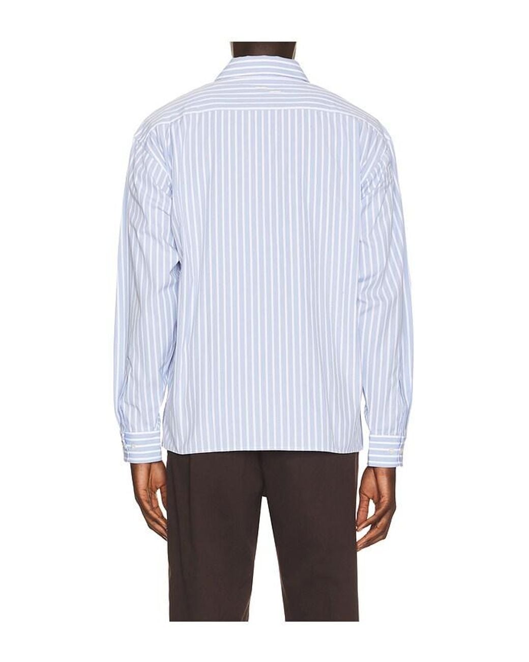 Filling Pieces White Striped Dress Shirt for men