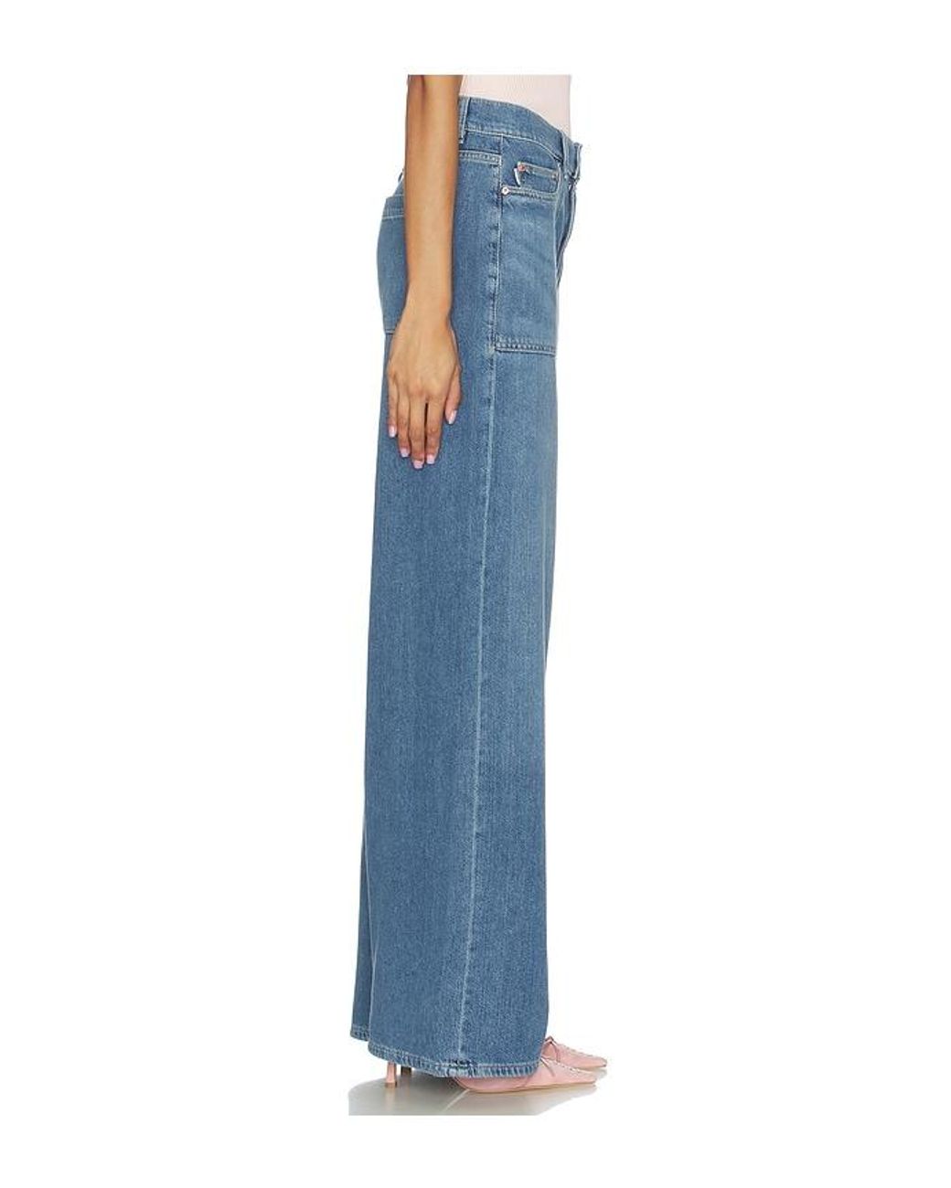 DL1961 Blue Dl Aura Hepburn Wide Leg High Rise Jeans