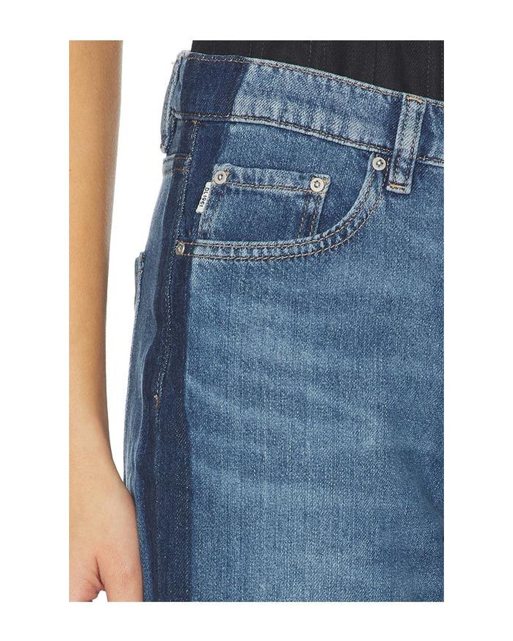 DL1961 Blue Karmine Aura High Rise Refined Leg Jeans