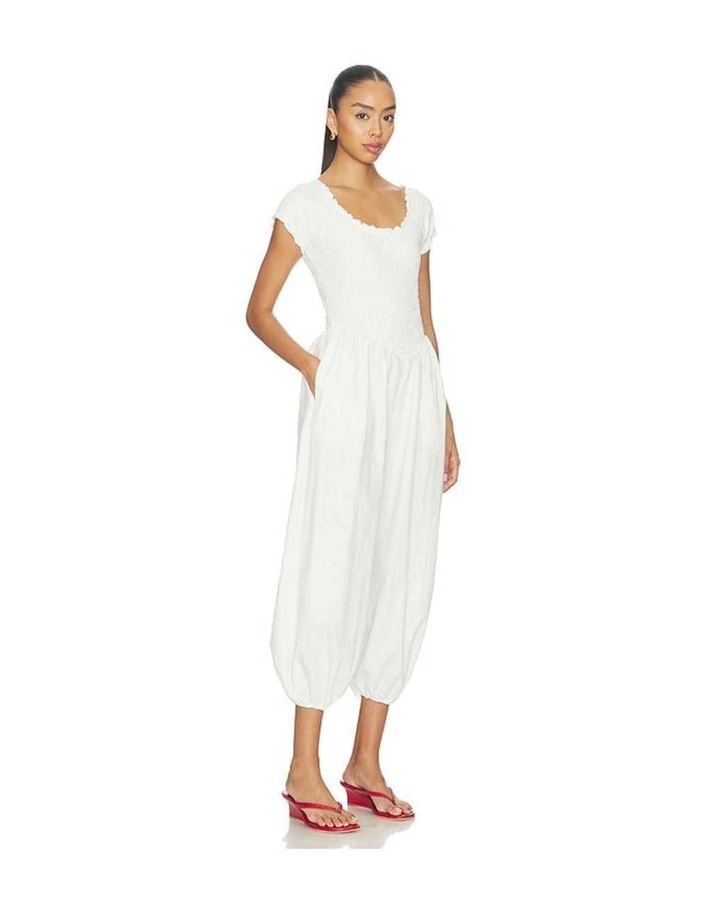 Lisa Says Gah White Goldie Jumpsuit