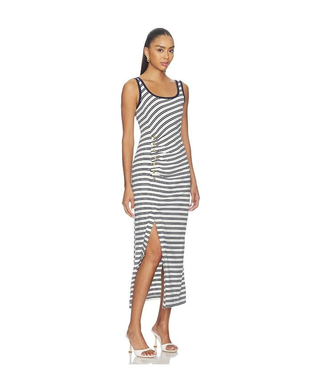 Jonathan Simkhai White Becker Cotton Jersey Midi Dress