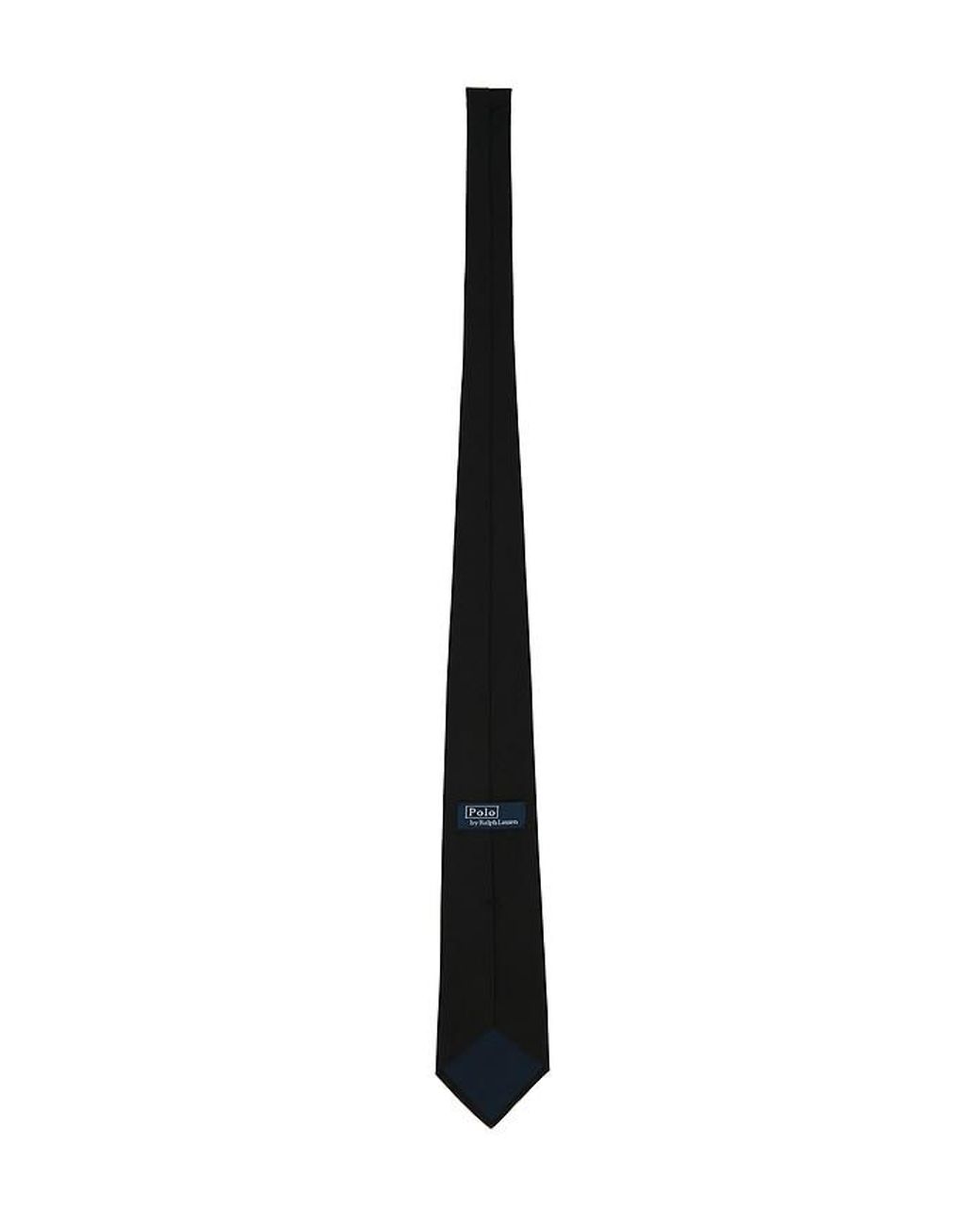 Polo Ralph Lauren Black Silk English Repp Solid Neck Tie for men