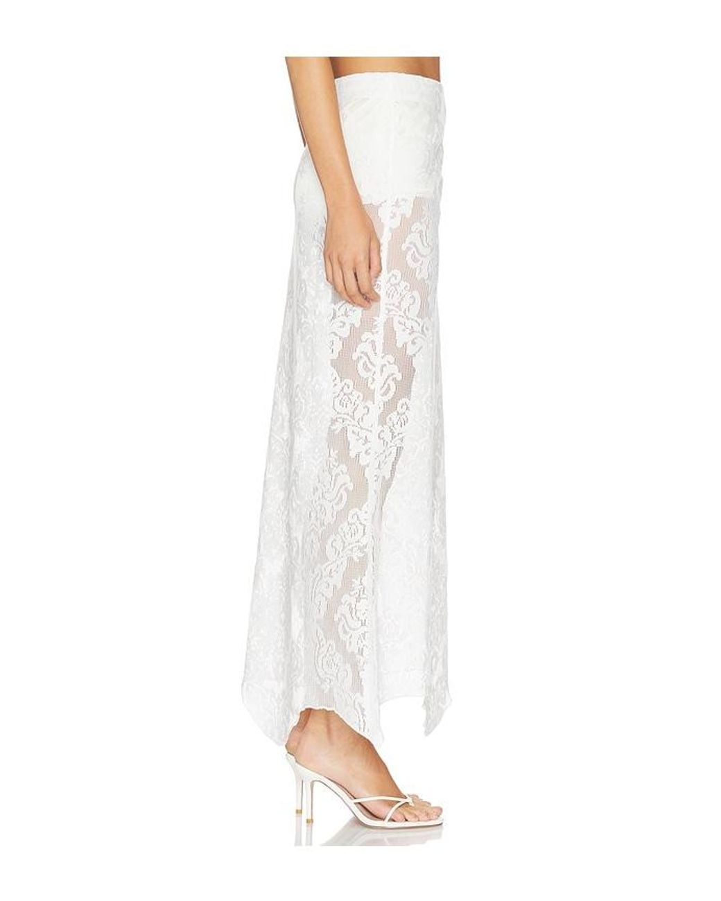YELLOW THE LABEL White X Revolve Soren Maxi Skirt