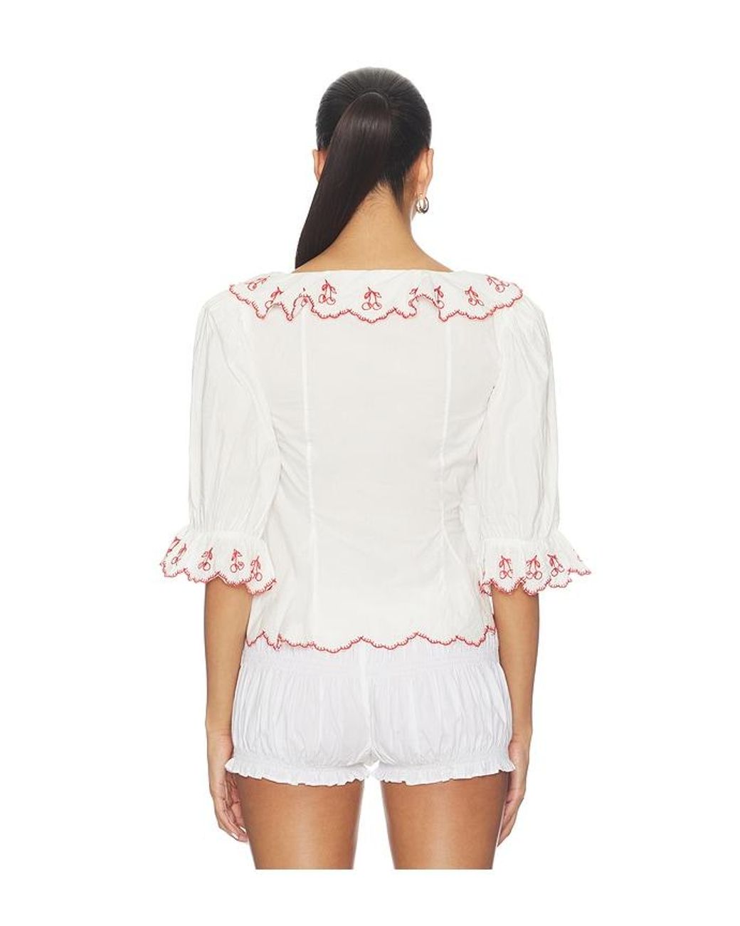 For Love & Lemons White Emma Top