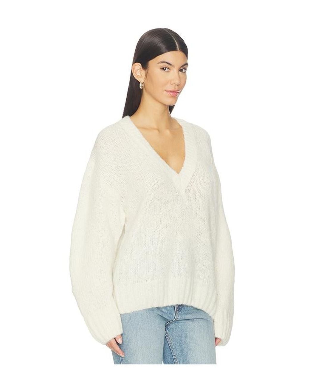 Citizens of Humanity White Cassidy Boucle Pullover Sweater