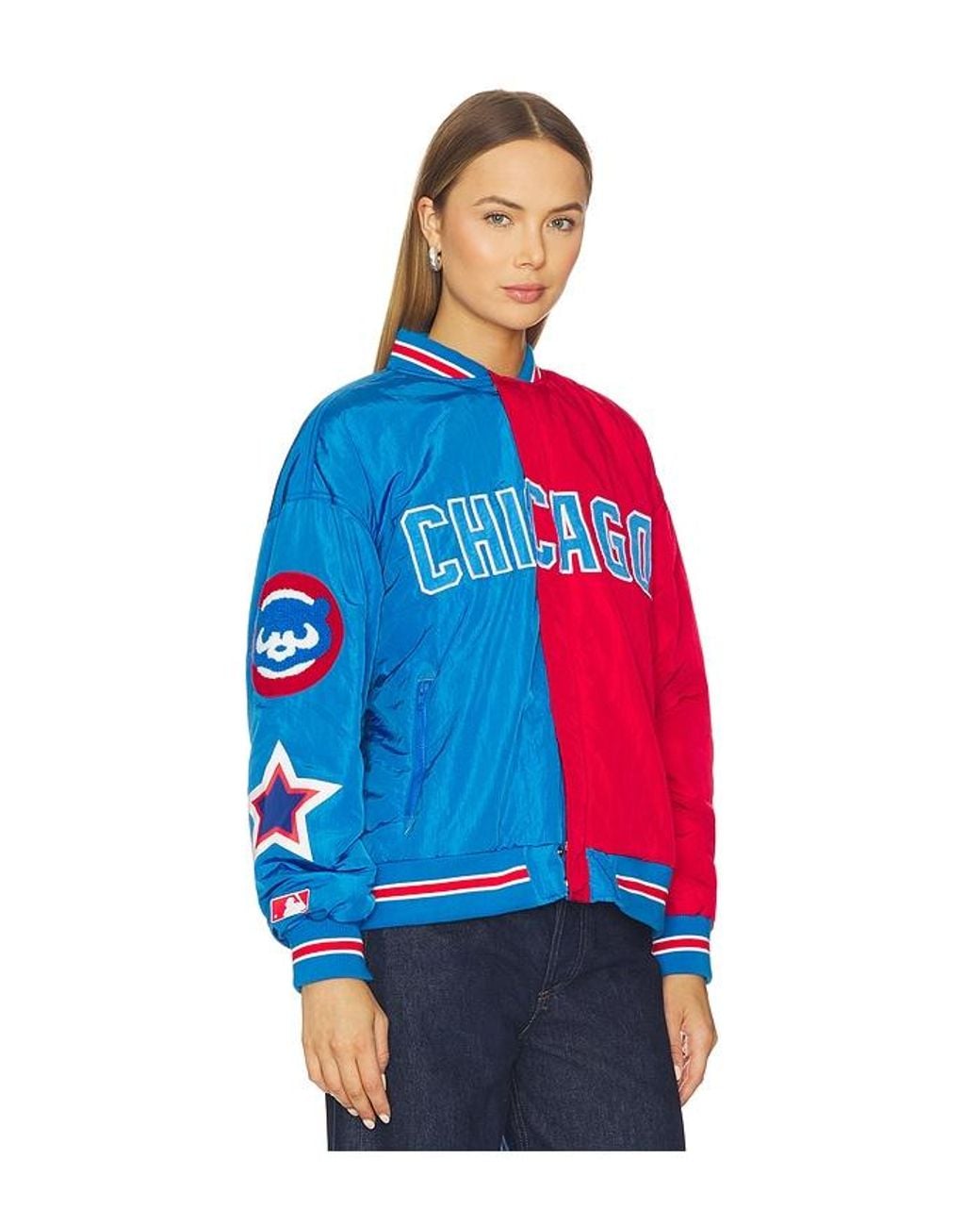 Terez Red X Revolve Chicago Cubs Multi Logo Bomber