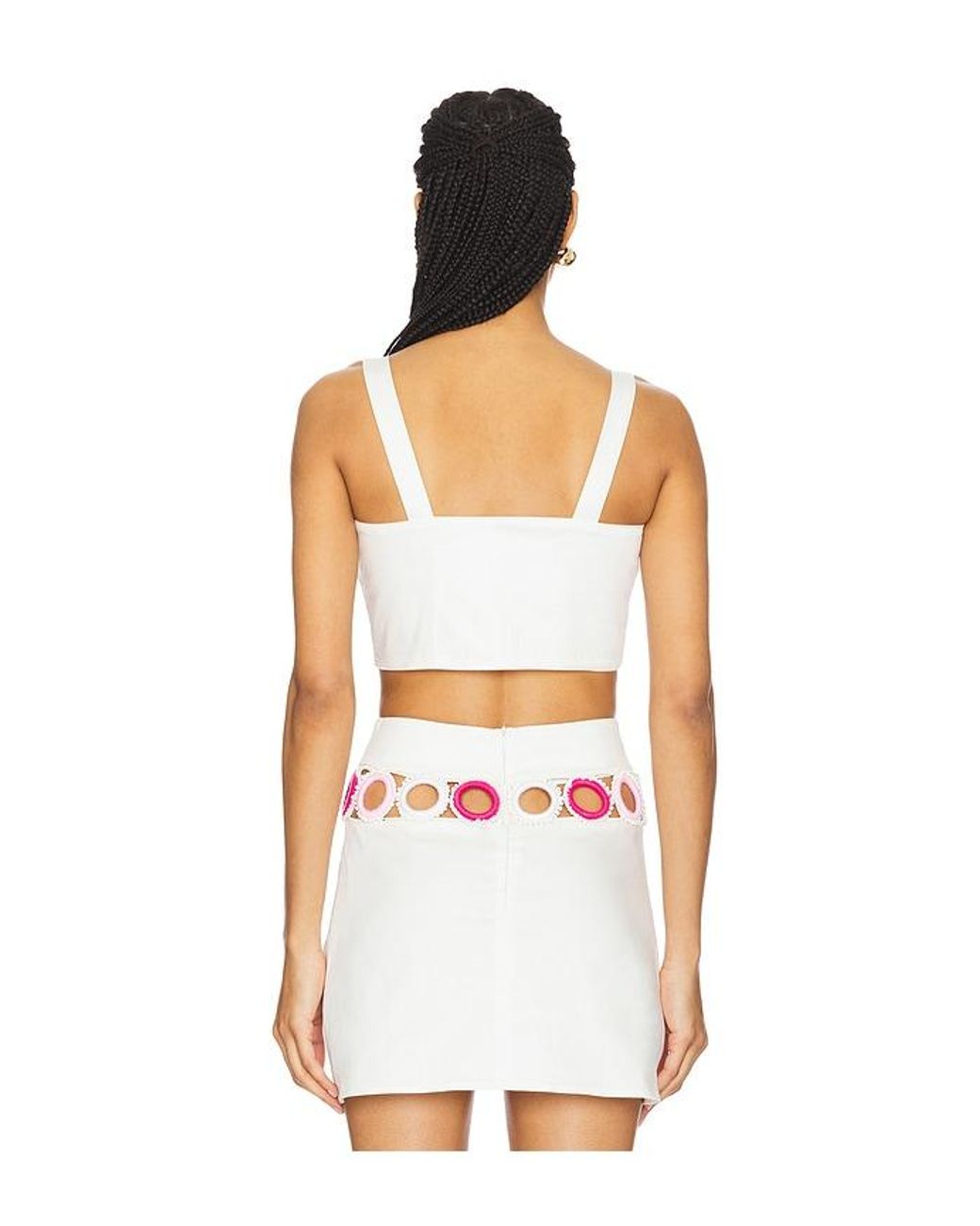 MY BEACHY SIDE White X Revolve Square Neck Crop Top