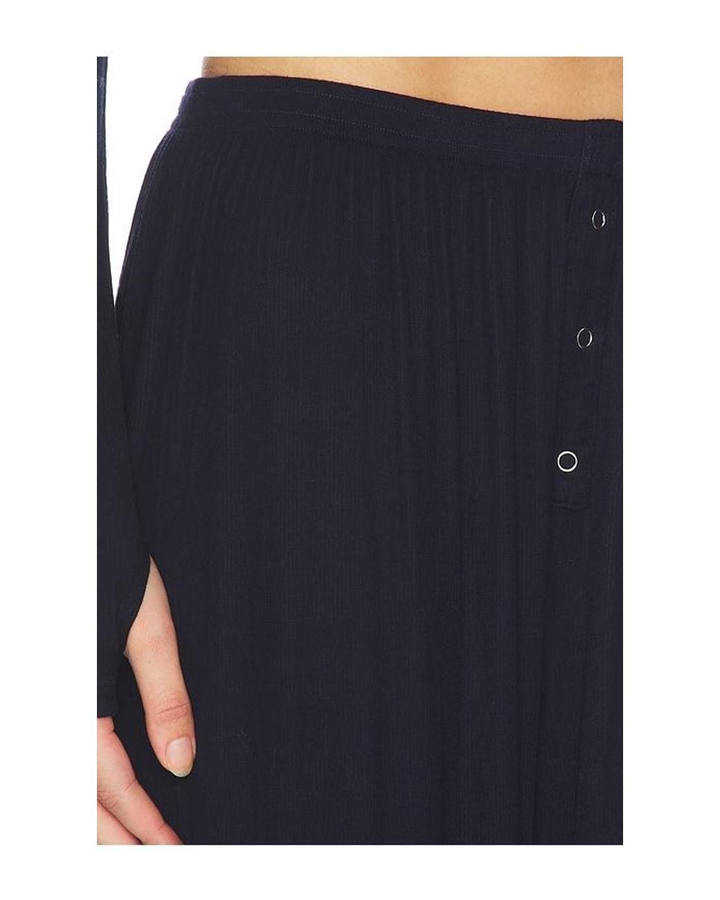 Michael Lauren Blue Laguna Wide Leg Pant With Snaps