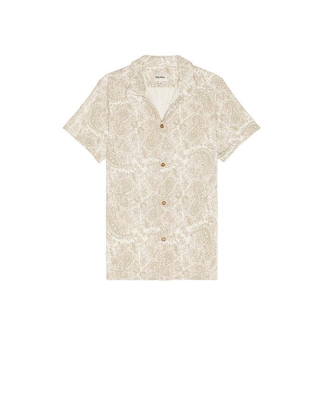 Rhythm Natural Tally Paisley Shirt for men