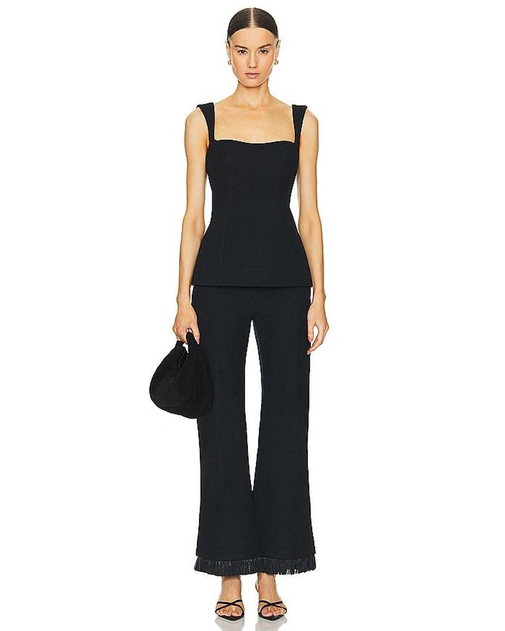 Clea Black Simona Panelled Top
