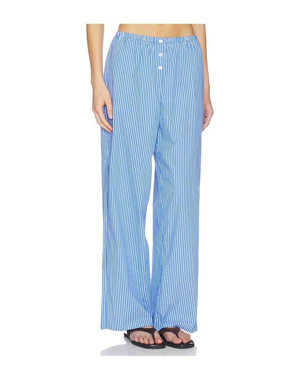 GOOD AMERICAN Blue Poplin Pull On Pants