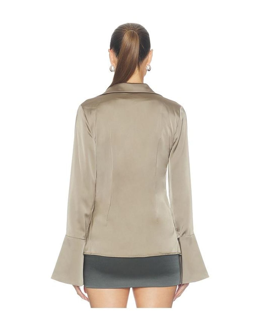 Odd Muse White Satin Shirt