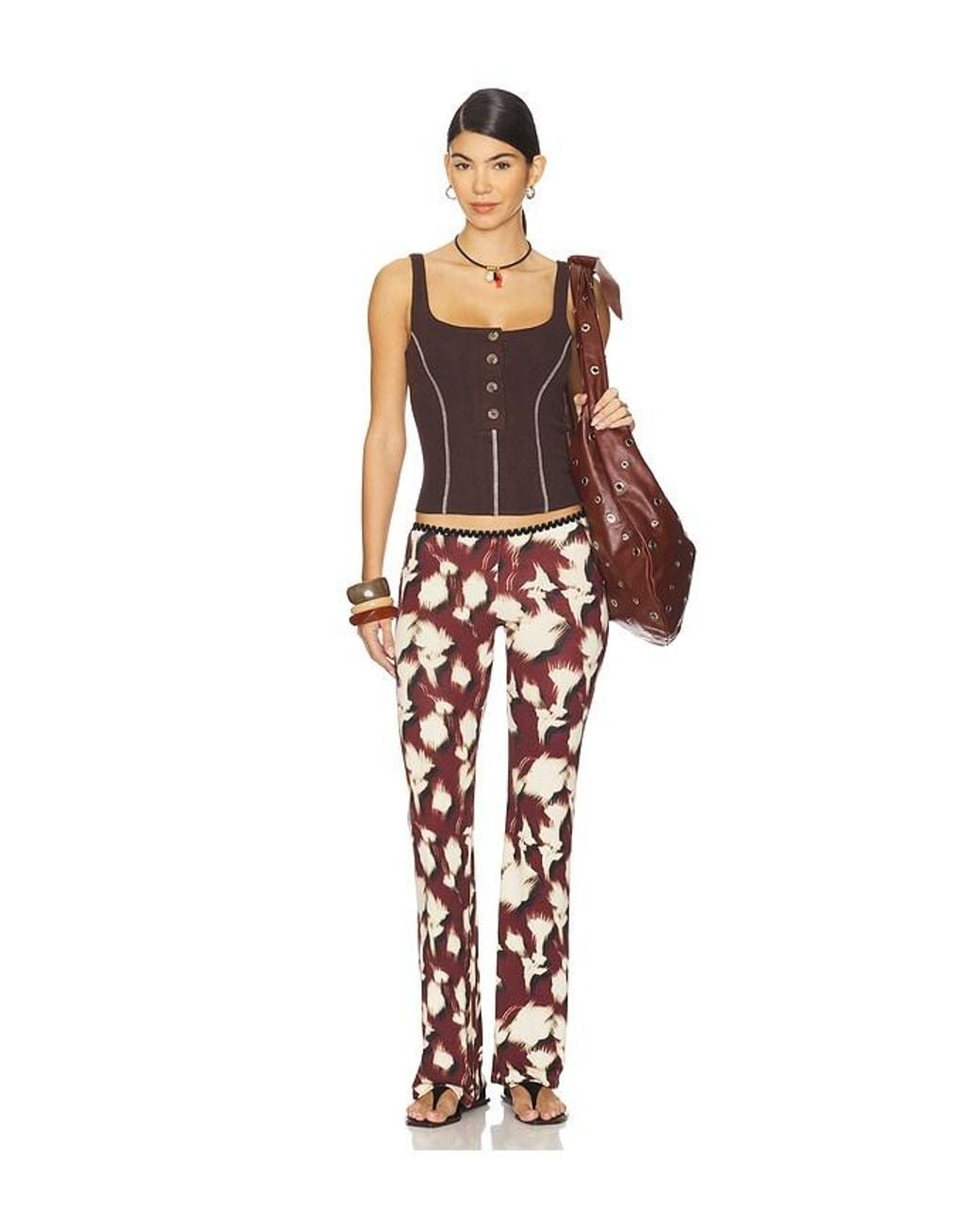Siedres Brown Mira Top