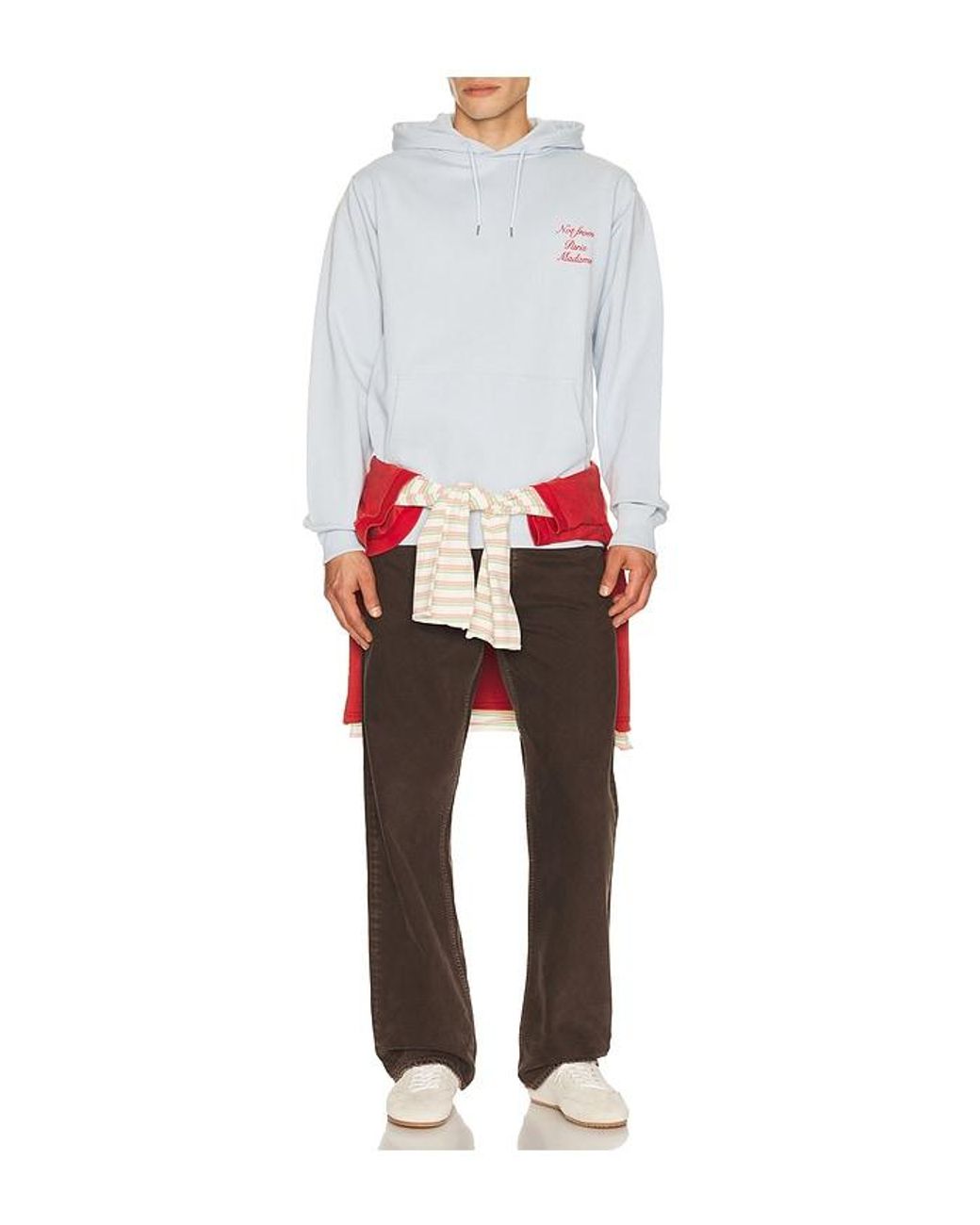Drole de Monsieur White Le Hoodie Slogan Calligraphy for men