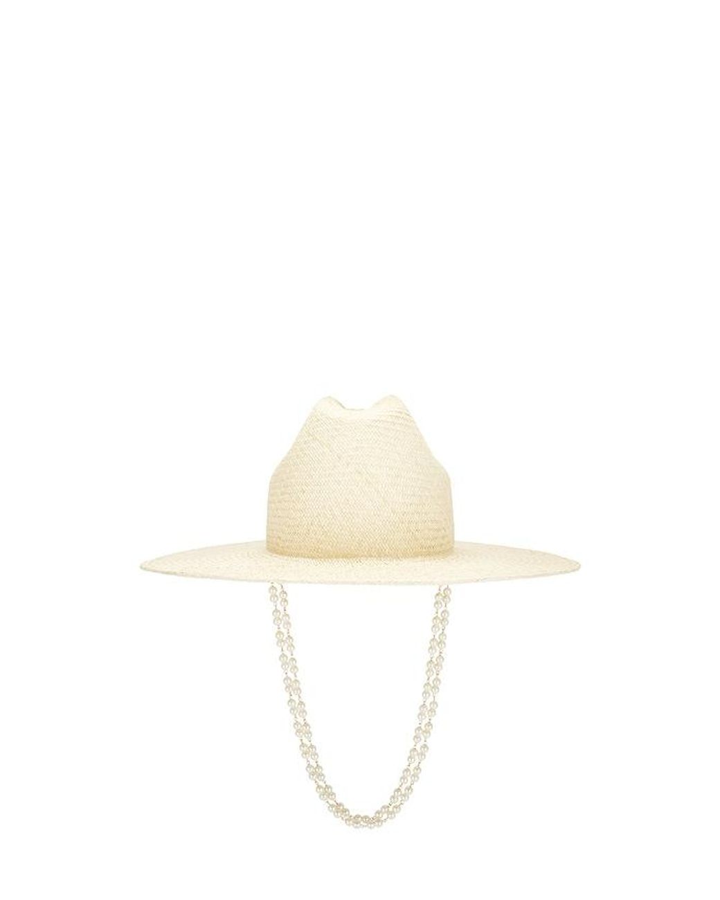 Ruslan Baginskiy White Double Chain Strap Cowboy Hat