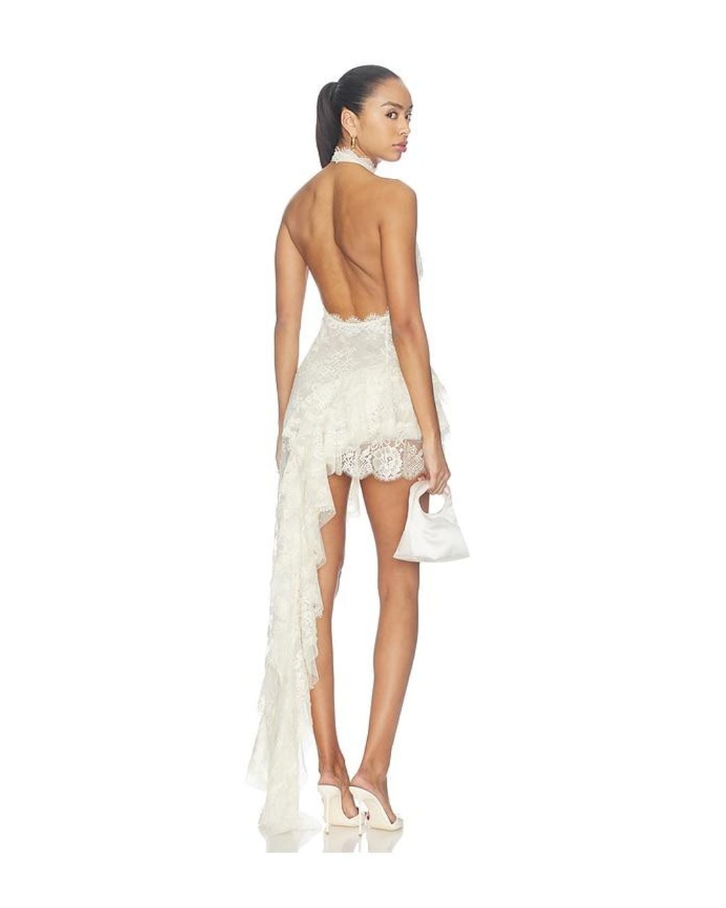 retroféte White Anselmo Lace Dress