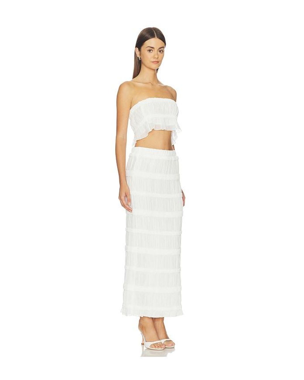 MORE TO COME White Marjane Maxi Skirt Set