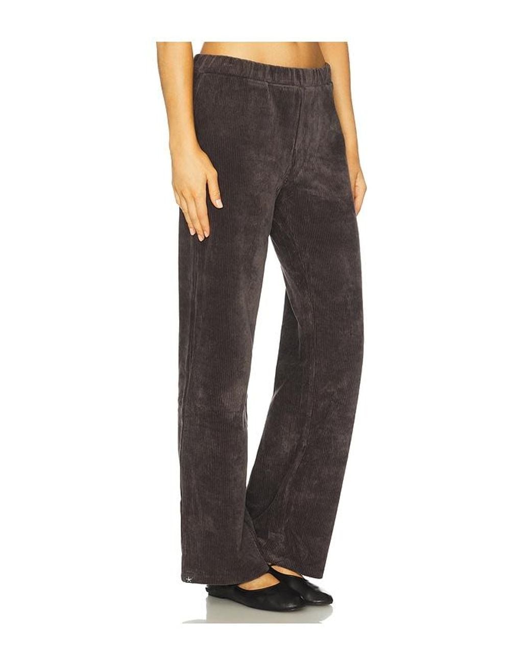 Barefoot Dreams Black Stretch Cord Wide Leg Pant