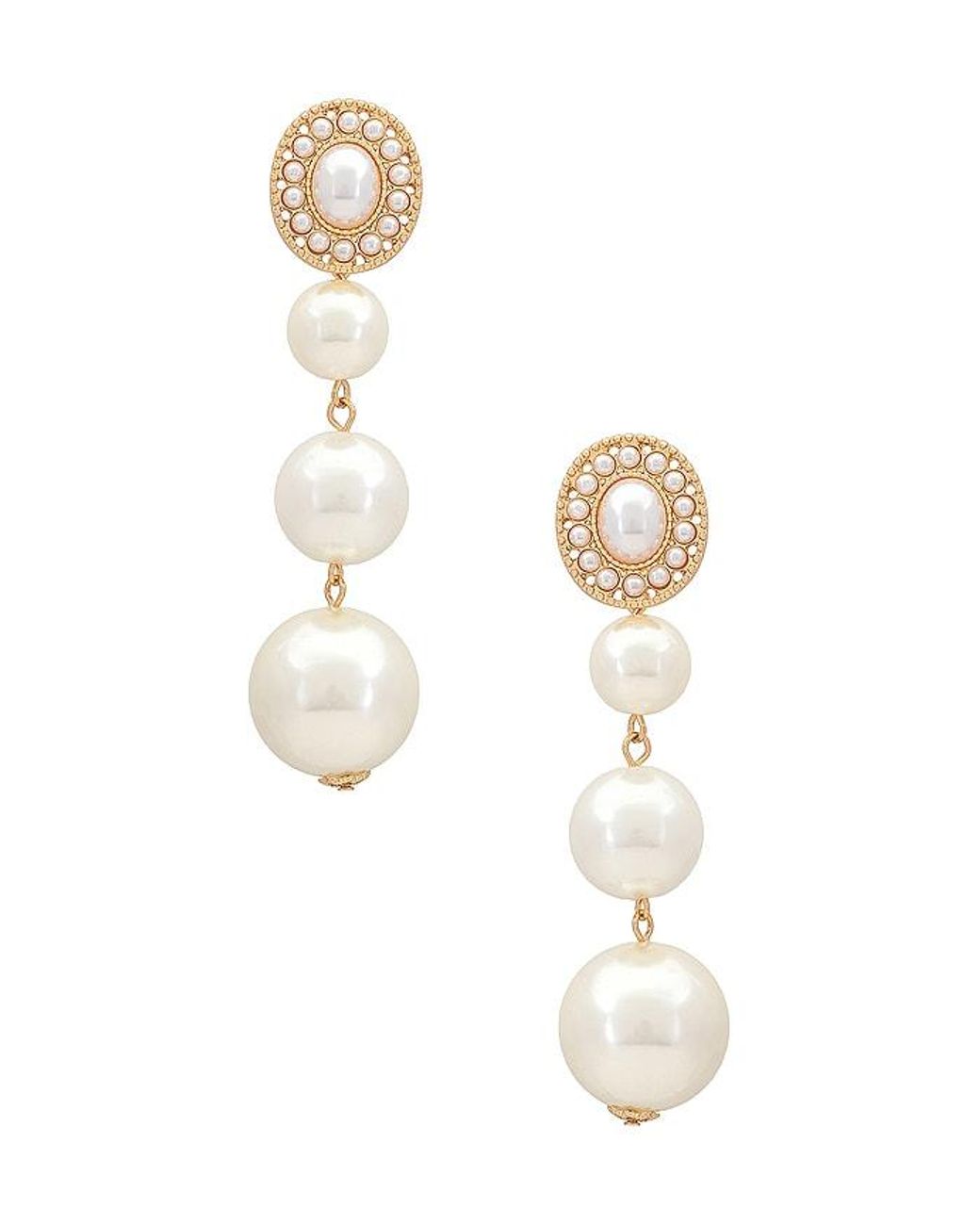 Pendientes jaw drop Ettika de color White